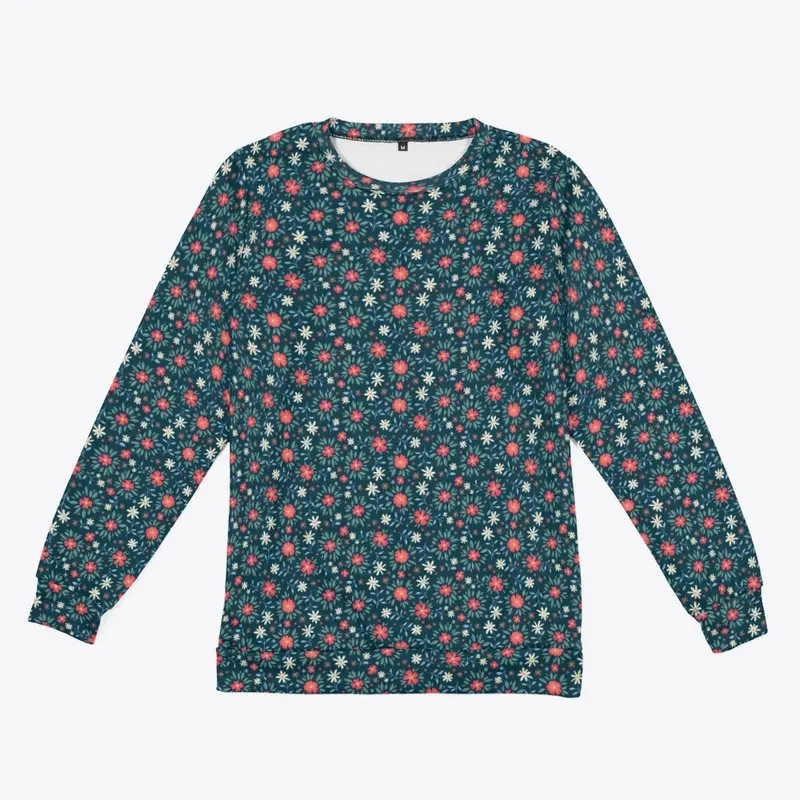 flowers pattern print sweatshirts 